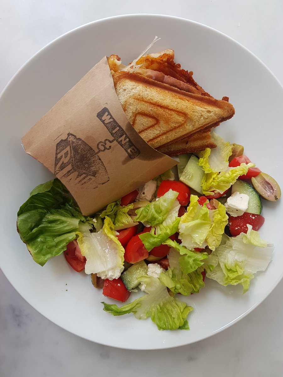 Yum!! Seriously good truffle cheese &amp; salami toastie to go with the toastie weather 🤪 Great to finally meet you <a href="/winenrind/">Wine N Rind</a>