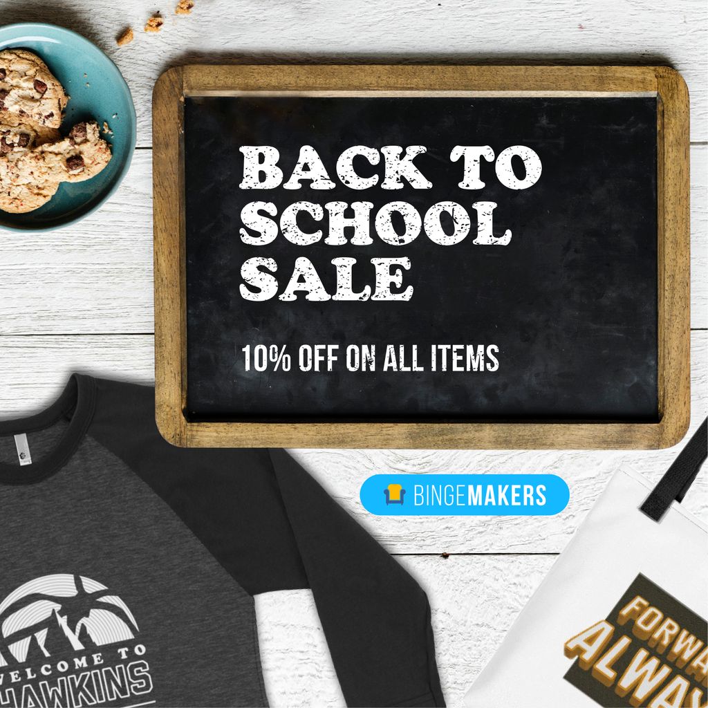 bingemakers's tweet photo. Back to School Sale: 10% off on all items! Visit our store to pick the perfect back-to-school outfit! 

🛒 Shop now: https://t.co/HR7a7FkmWk https://t.co/0nHFI0lVAi