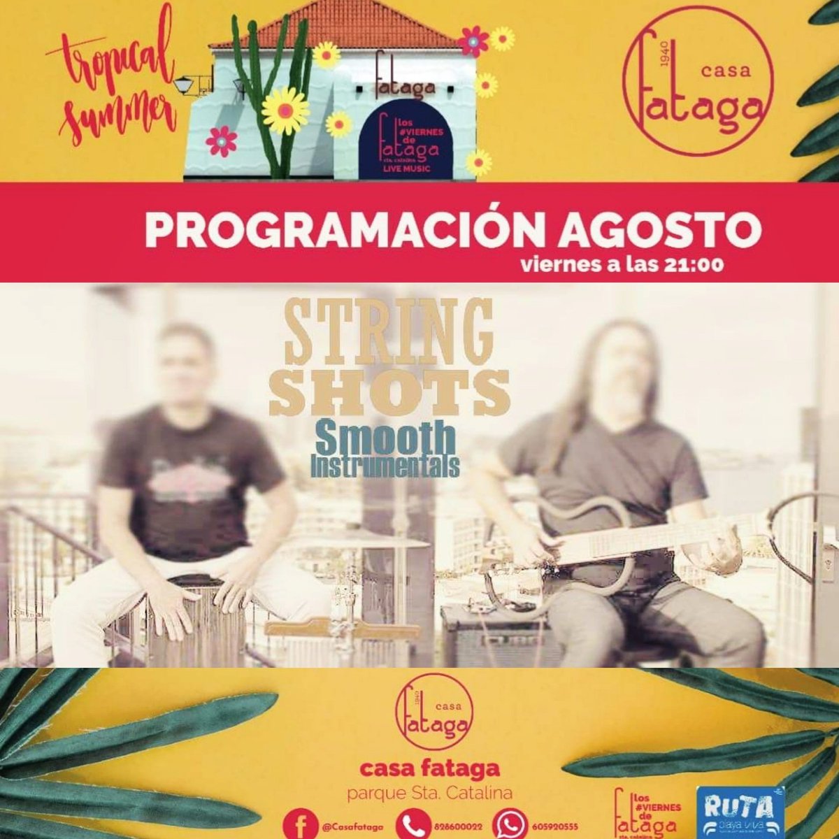 Alberto Gulias (@albertogulias) on Twitter photo Ésta noche 21:00 hs #StringShots en @casafataga #ParqueSantaCatalina #LasPalmasGranCanaria <a href="/rutaplayaviva/">rutaplayaviva</a> #MúsicaEnVivo #LiveMusic Ésta noche 21:00 hs #StringShots en @casafataga #ParqueSantaCatalina #LasPalmasGranCanaria <a href="/rutaplayaviva/">rutaplayaviva</a> #MúsicaEnVivo #LiveMusic