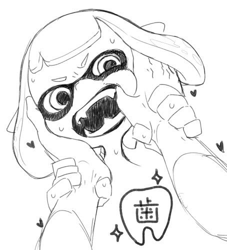 イカの歯めちゃくちゃのめちゃくちゃに好きなんだけどわかる人おる?という絵 