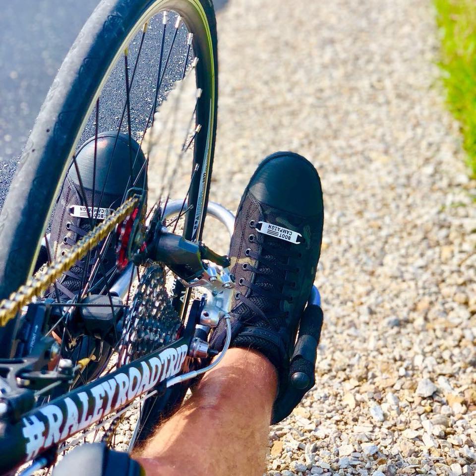 BootCampaign's tweet photo. T-minus 10 days until #NYC start of #RaleyRoadTrip where @USArmy #Indiana @USNationalGuard #veteran Ricky Raley will handcycle 1,500 miles in his Boot Campaign @Altamaboots to raise funds for others suffering from #invisiblewoundsofwar. Sponsor him https://t.co/HDmuojwNK8 https://t.co/rfjUwbfsJq