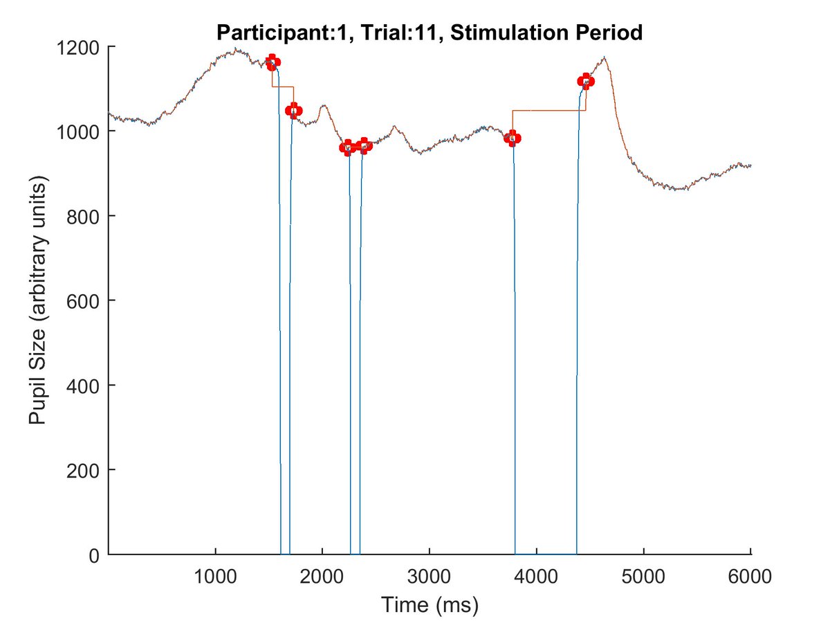 DrEmWilliams's tweet image. Returning to my psycho-physiological study of #timeperception and #arousal to finish off the analysis. So grateful to past-me for all the comments and to Hershman et al (2018) for an excellent blink detection method. I&apos;d almost forgotten how fun programming is! #matlab