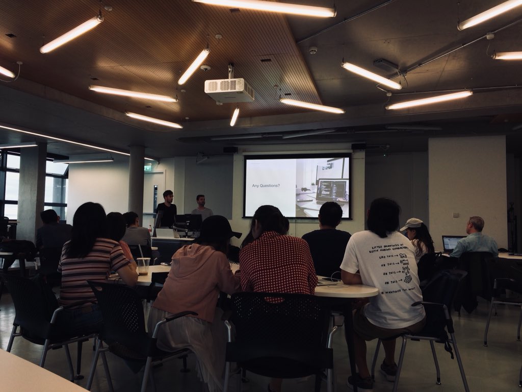 designgarrath's tweet photo. A big thanks to ex-@LboroDesign guys Sam + Alex from @MaidoCo and @BBC for chatting through their digital design tools + processes with our #UXMA students 👏🏼 https://t.co/IKttFYoxhm