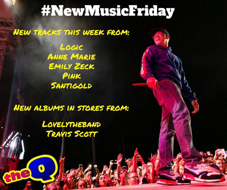 theQStation's tweet photo. Happy #NewMusicFriday! New tracks were added this week from Logic, Anne Marie, Emily Zeck, Pink and Santigold. Listen at https://t.co/Oq6nggBXGd https://t.co/HSufWQ37Jf