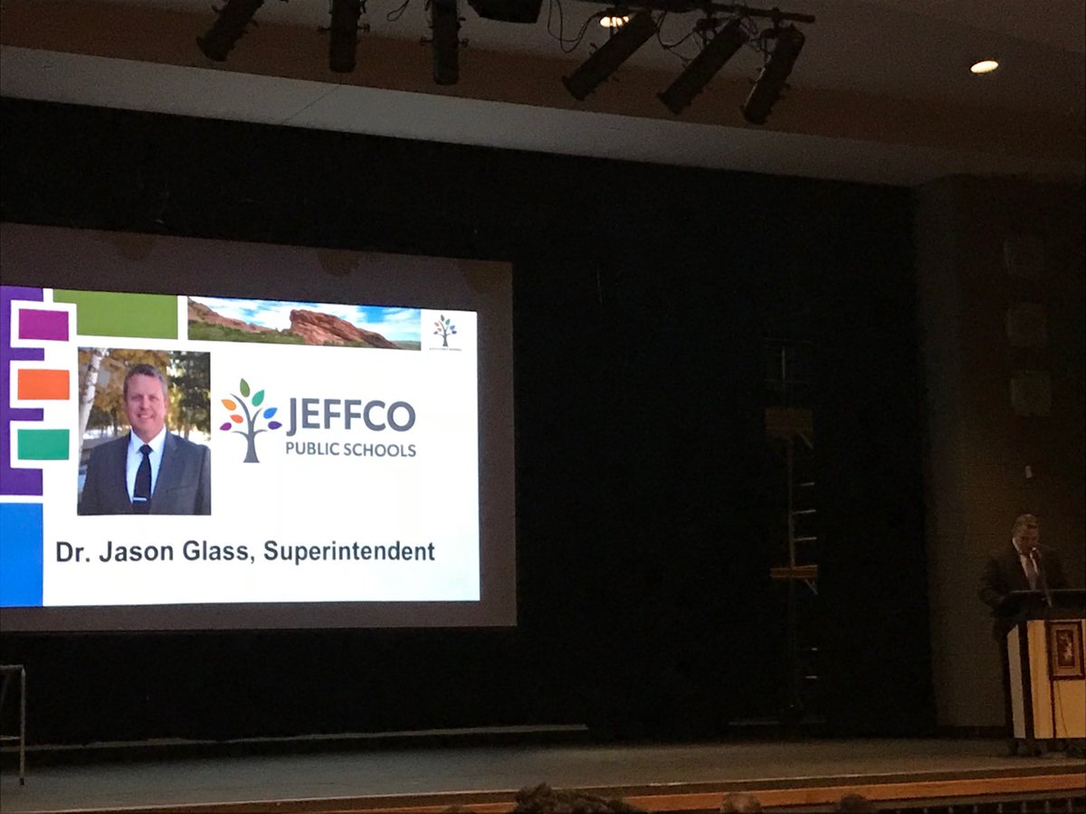 AndrewTuckerCO's tweet photo. Dr Jason Glass kicking off the Classrooms to Careers Summit in ⁦@JeffcoSchoolsCo⁩ #copwred #workbasedlearning #workforcedevelopment https://t.co/ykib7yRjsu