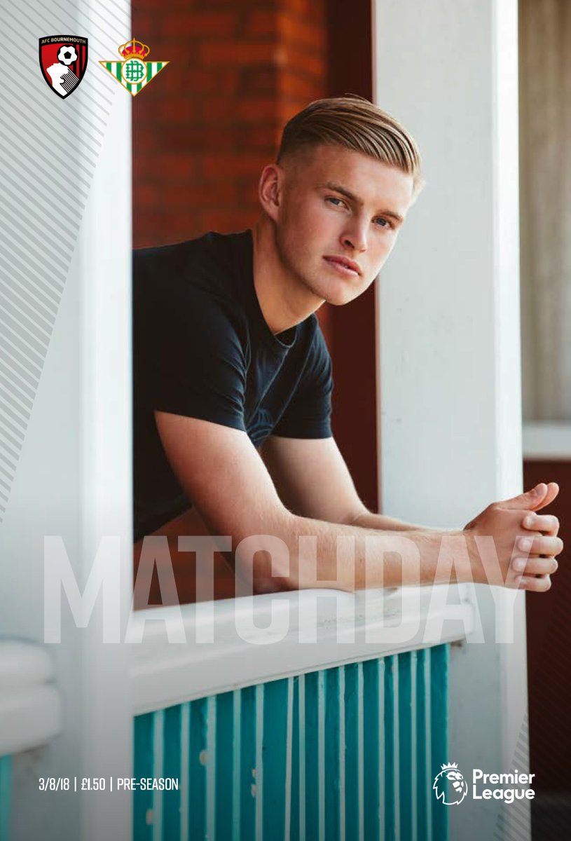📕 In tonight's <a href="/RealBetis/">Real Betis Balompié 🌴💚</a> edition of Matchday...

🔘 Kyle Taylor main feature
🔘 <a href="/asmir1/">Asmir Begovic</a>'s pre-season review
🔘 Fold-out home kit poster

Priced £1.50 around the ground ahead of kick off.

#afcb 🍒