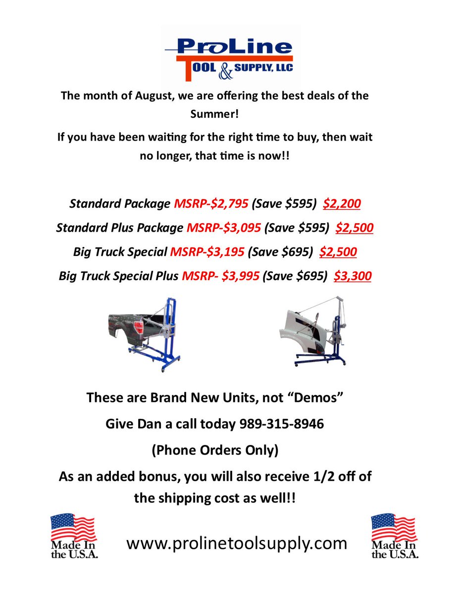 proline_tool's tweet image. Now is the time, Call today 989-315-8946