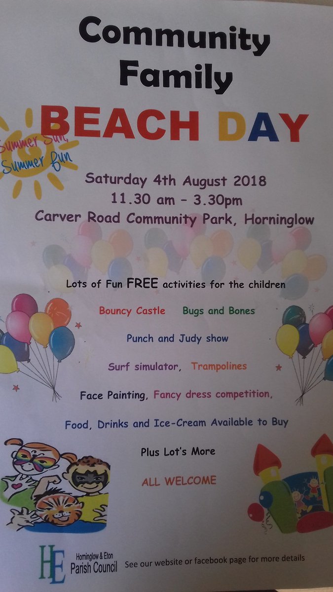 FuntimeHire's tweet photo. We will be supporting @HEParishCouncil tomorrow, who are hosting a Beach Family Fun Day for residents, with free activities for children.  Come and join in the fun! #familyfun #communityfunday #familyfunday #beachfun https://t.co/S40nZxRpO1