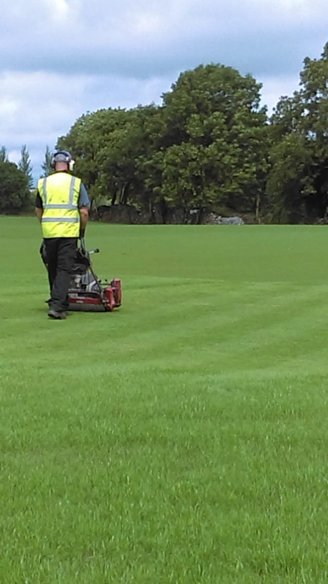 Last April this piece of land was just a field. Today our green keepers are carrying out the first cut on the new greens which will be part of our new course. Amazing work by our contractors <a href="/DARGolf_/">DARGolf Construction</a>  exciting times ahead.