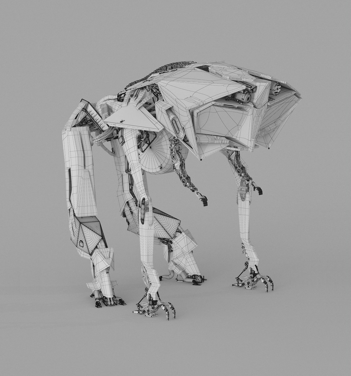 Weird one.

#3dsMax #robot #modelling #clayrender #wireframe #3dmodeling #Military #future #scifi #cats
