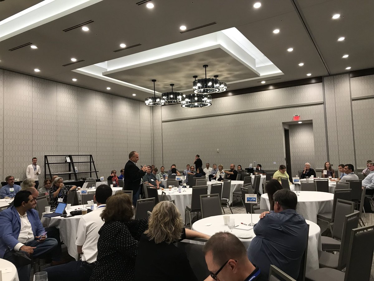 A_Belkofer's tweet photo. Great idea exchanging happening today with our @CFTAorg campus owners, members and industry partners during this morning’s “Unconference” #IdeaExchange #ChangingtheIndustry #BIM #GIS #BIM4FM #ConTech #cfta18 https://t.co/CTtum6HzYu