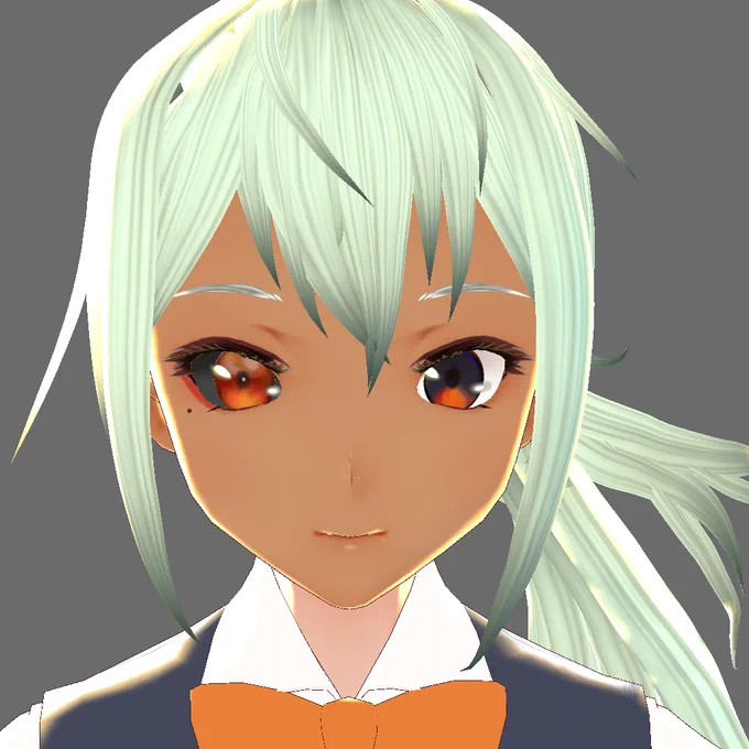 適当にいろいろいじってみました。頭に関しては本当に自由度が高くていいですね!ポニテやツインテみたいな髪を括る系は労力がえげつないことも知れて良かったです... #VRoid 