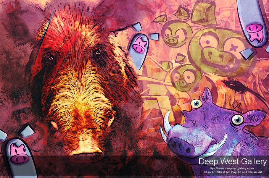DeepWestGallery's tweet image. The joyously colourful and quirky Urban Grizzly will brighten up any home with its presence, by Deadmansdust.

_____________
Diamond Hogs -Urban Grizzly
Giclee print :deepwestgallery.co.uk/deadmansdust
#contemporaryart #contemporaryartist #urbanart #urbanartist #artist #artwork #digitalart