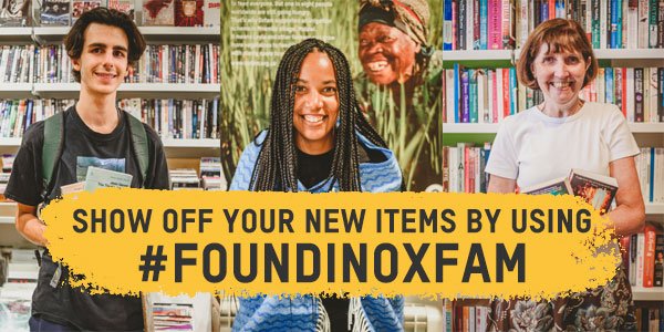 The sun is shining, there’s a competition, it’s the weekend. Wait! A competition? YES, YES THERE IS! Look at our pinned tweet to see how you can get involved, find your own unique style, be entered to win an amazing hamper and of course, help end poverty too. #FoundInOxfam