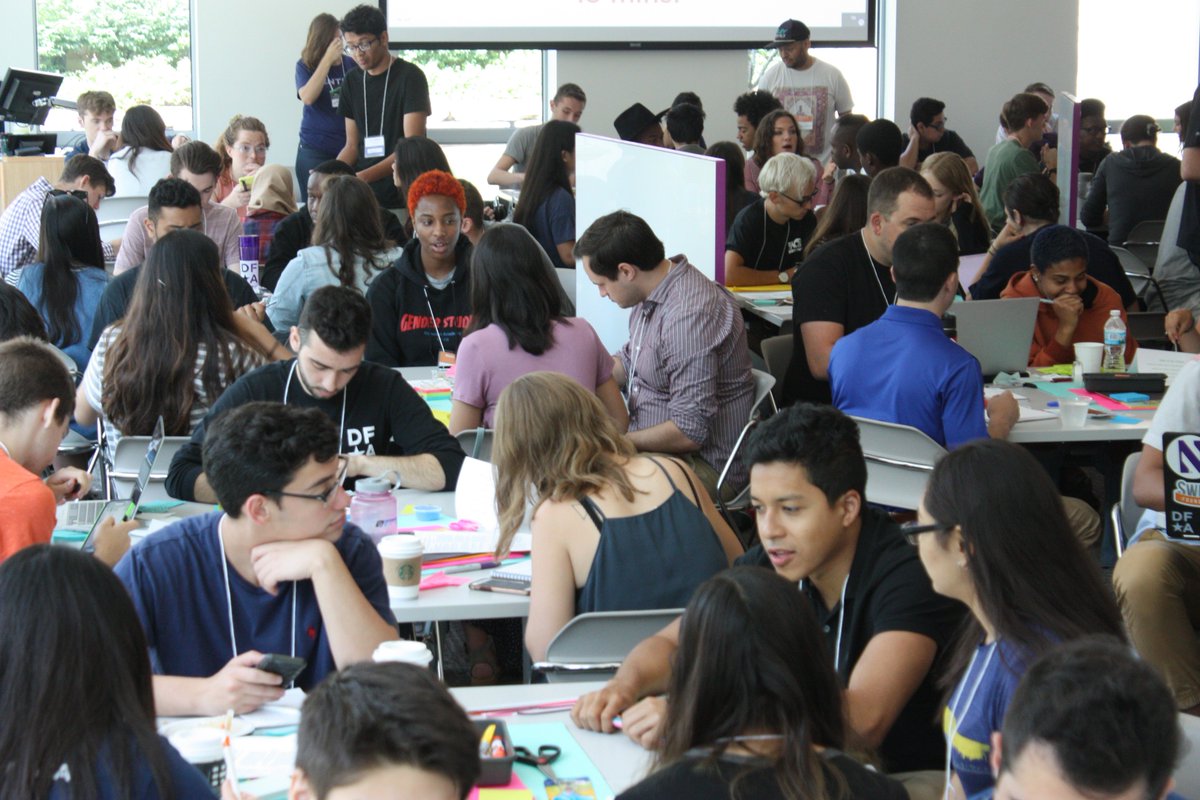 design4america's tweet photo. Today is day 3 of #DFASummit2018! The Create Impact Conference starts today, #DFAls18 teams will be working with community members to test their designs, and everyone will come together for the Expo! https://t.co/5oywMtP8oG