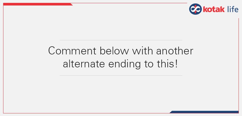 Kotak_Life's tweet photo. He finally sent her a message.
A notification popped up.
His heart raced. Ah, it was yet another work mail from her for a client discussion at 4.
#LifeInOneTweet https://t.co/0hAoQmGl0o