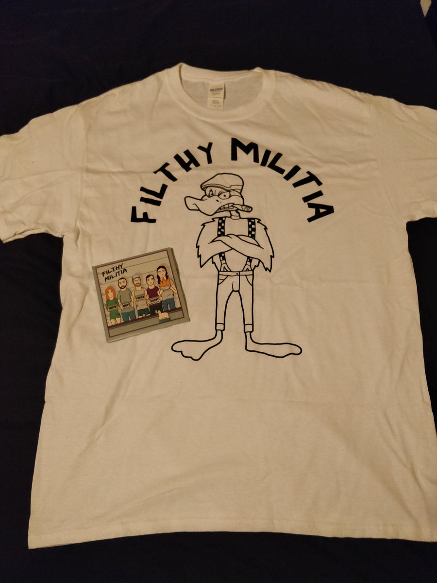 FilthyMilitia's tweet photo. Our t-shirts are now on sale through @Bandcamp!

Deck yourself out with the must-have look of the summer now for just £5, or get the t-shirt + EP bundle for only £7!

https://t.co/Fo5hiKWNpp https://t.co/8jlPDYW1Sp