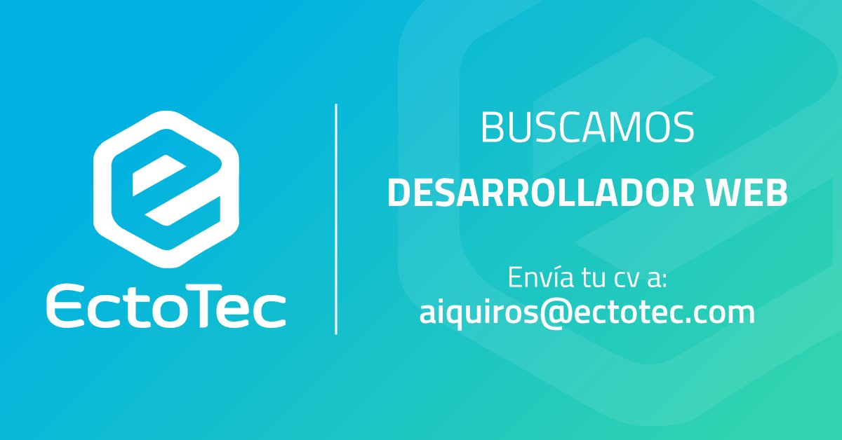 EctoTec's tweet image. ⚠️Hola #Monterrey y #CDMX ⚠️En #EctoTec estamos en busca de talento 👨‍💻👩‍💻 Te invitamos a postularte por esta vía o al correo que se indica en las imágenes. ⬇️⬇️⬇️

#Empleo #BolsaDeTrabajo #DesarrolladorWeb #AnalistaDeSistemas #DesarrolladorOracle #Vacantes