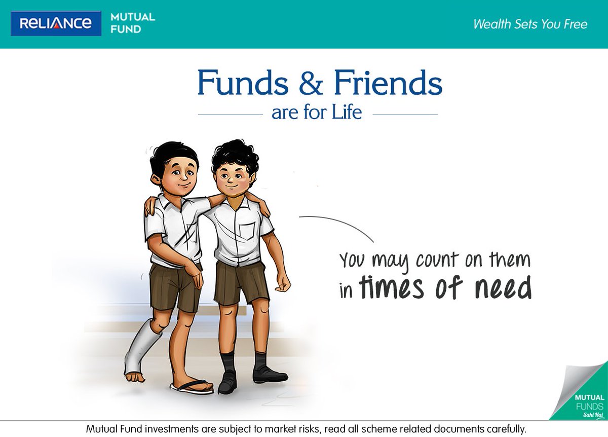 A #friend in need is a friend indeed. With growth potential, #MutualFunds aim to help you during your financial needs as well. #FriendsForLife #FriendshipDay #HappyFriendshipDay #WealthSetsYouFree

To start planning, visit: wealthsetsyoufree.com