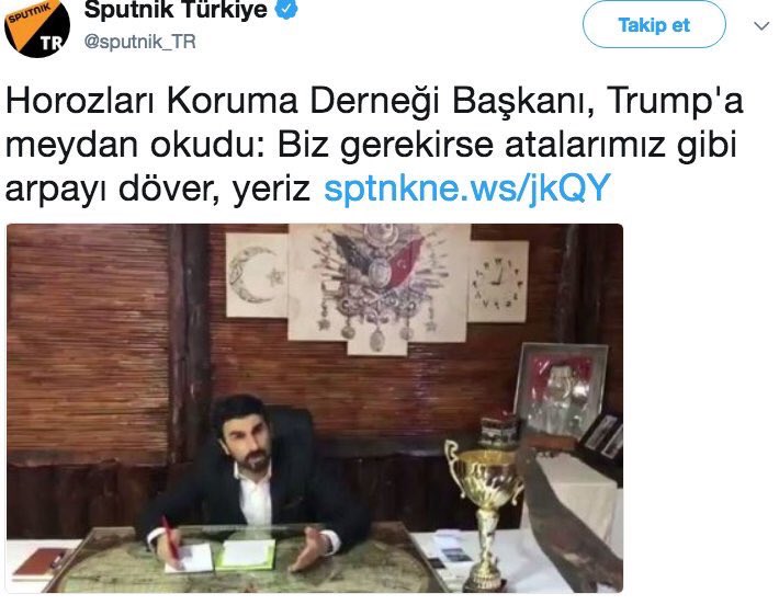 ARPAYI BULURSAN DÖVER YERSİN BEBİŞİM ARPADA İTHAL .!
( Horoz koruma derneği başkanı gidin bakın horoz dövüşü düzenliyordur  🤣🤣)