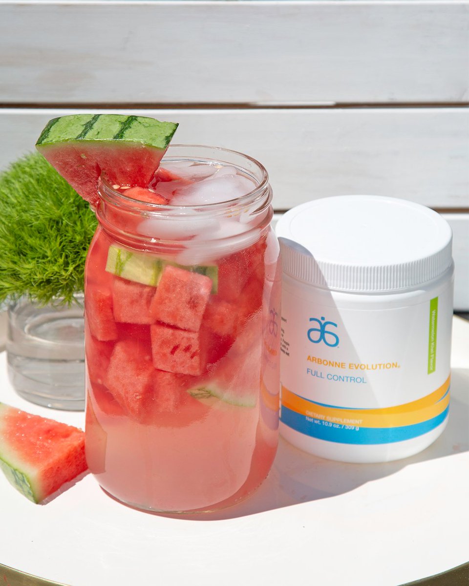 ArbonneCanada's tweet photo. It’s National Watermelon Day! Raise a glass of Arbonne Evolution® Full Control to everyone’s favourite summer fruit! (U.S. product shown. Packaging will vary by country.)
#NationalWatermelonDay #ArbonneEvolution #Vegan #GlutenFree #Wellness
https://t.co/1O9fWZm3dy https://t.co/c6VdmR2Ysj