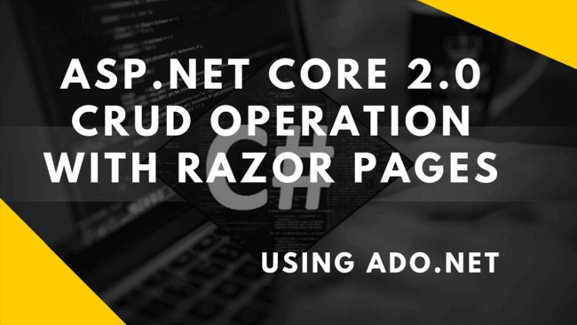 DpkTewatia's tweet image. #CRUDOperation In ASP.NET Core 2.0 With #RazorPages Using ADO.NET by @shrimant_vt cc @CsharpCorner goo.gl/NE9RLy #ASPNET @DpkTewatia #ASPNETCore #ADONET #Razor