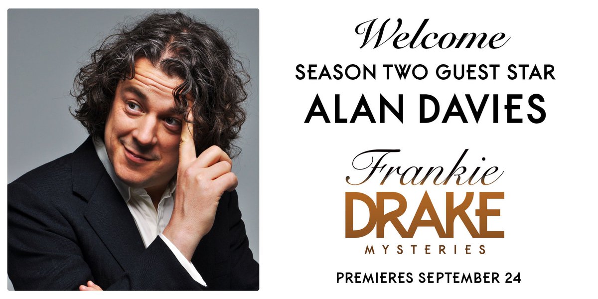 CBCFrankieDrake's tweet image. The talented Alan Davies, @alandavies1, will be appearing in our upcoming second season! As the longtime star of the acclaimed @BBC drama #JonathanCreek, Alan is no stranger to mysteries and criminal investigations! #FDMS2 #MysteryMondays  #FrankieDrakeMysteries