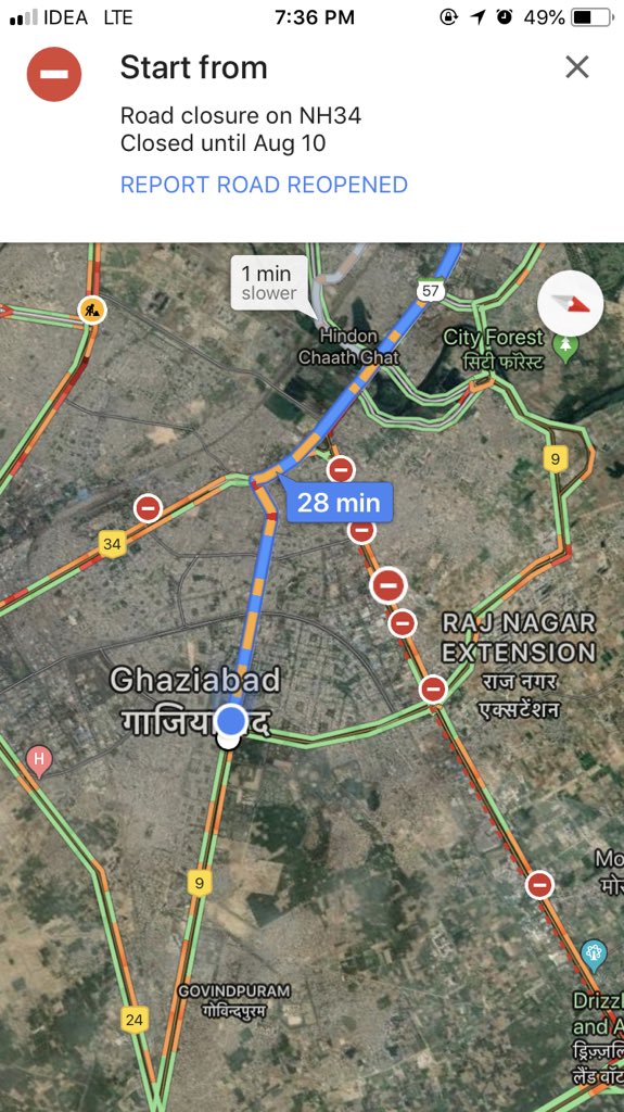 ShaniDeshwal's tweet image. Road closed till 10 August 2018 due to routes conversation for #KawarYatra #HarHarMahadev

Use Google Maps and Check everything.
#Local_Guides are contributing regularly to make it more comfortable and convenient.
#GoogleMaps #LocalGuides #LetsGuide #LetsContribute #onGoogleMaps