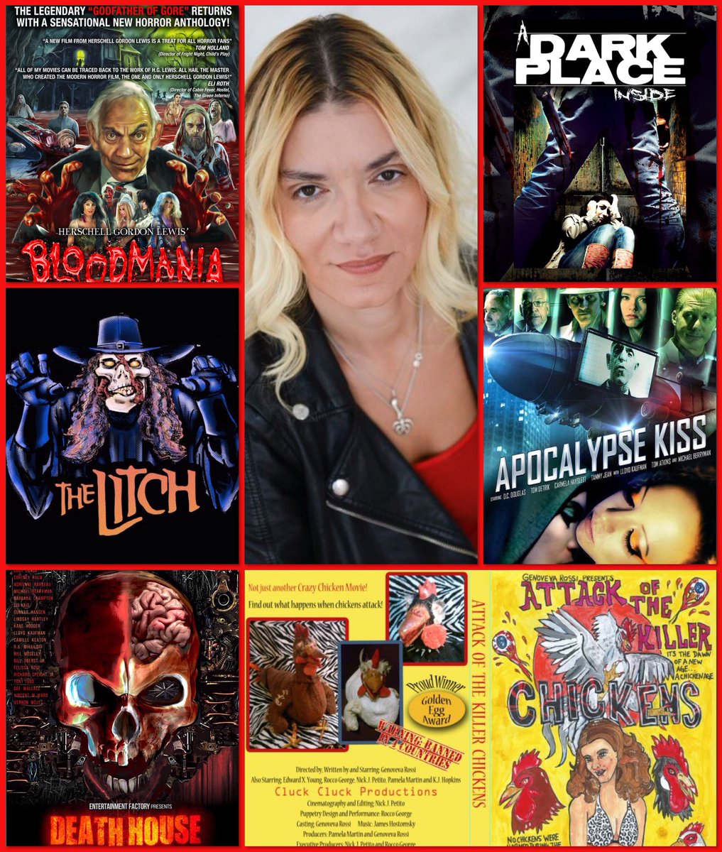rogersphilip101's tweet photo. In my new interview on @BlazingMinds I talk with @GenovevaRossi1 about the #AttackOfTheKillerChickens her career so far in horror
https://t.co/SsI96iSrE8
@DeathHouseMovie
@BloodMania
@ApocalypseKiss
#TheLitch #ADarkPlaceInside #ScreamQueen #HorrorQueen
#SupportIndieFilm https://t.co/5iwrqFl8dR