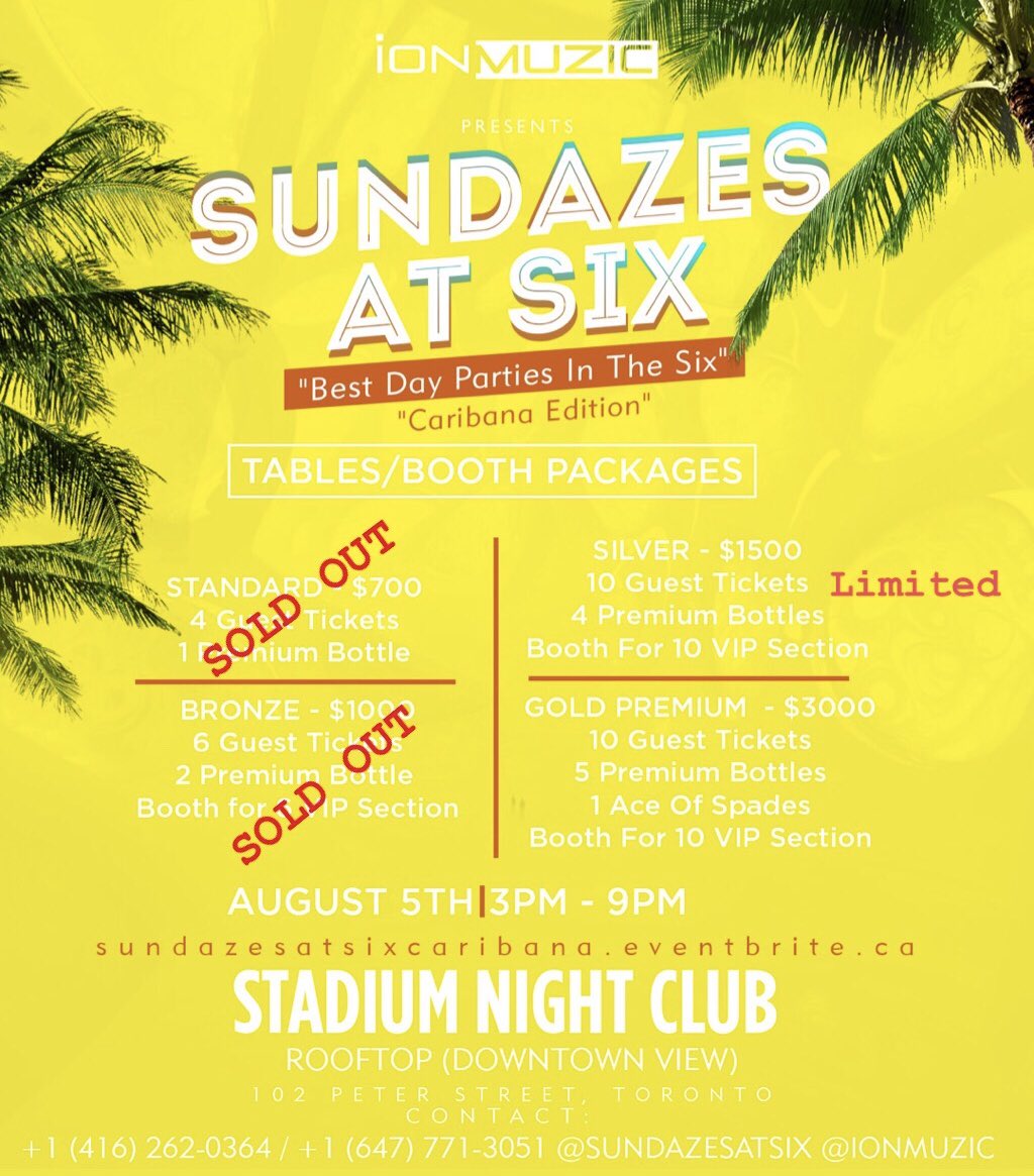 iOnMuzic's tweet photo. Booths are 80% SoldOut for #Sundazesatsix https://t.co/af77qZGt5a https://t.co/cmXSrdEamJ