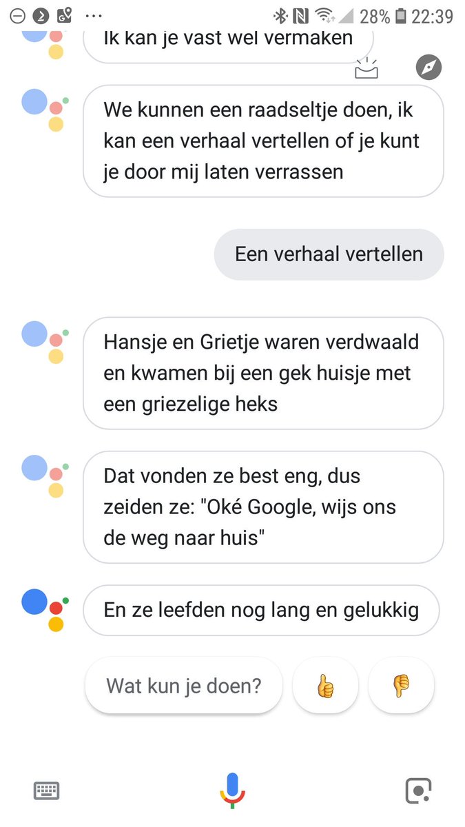 aarclay's tweet image. Oké Google! 👍Sprookjesverteller 2.0 met uiteraard een happy end!
#GoogleAssistent