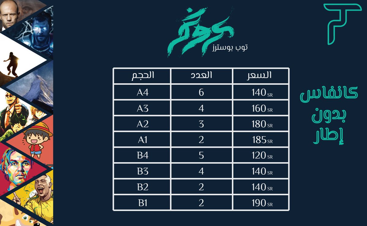 Top_posters1's tweet photo. تعويضا عن الأيام ال ما نزلنا لكم فيها مجموعات توب بوسترز ... 
قررنا نسوي لكم عروض توب بوسترز 🔥🔥
..
..
العروض سارية الى اجل غير مسمى 😊🙄😍 https://t.co/KNNQ3MJig5