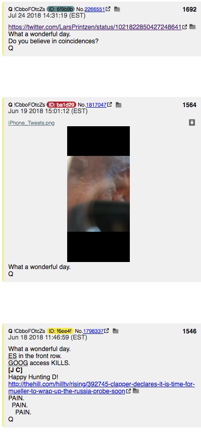 intheMatrixxx's tweet photo. Lets look at all #QPosts with "What a wonderful day!"
@POTUS #QisPEACEFUL #QAnon #QArmy #ControlledMSM #PatriotsUnited #WWG1WGA #QFear https://t.co/QhUCcntsXN