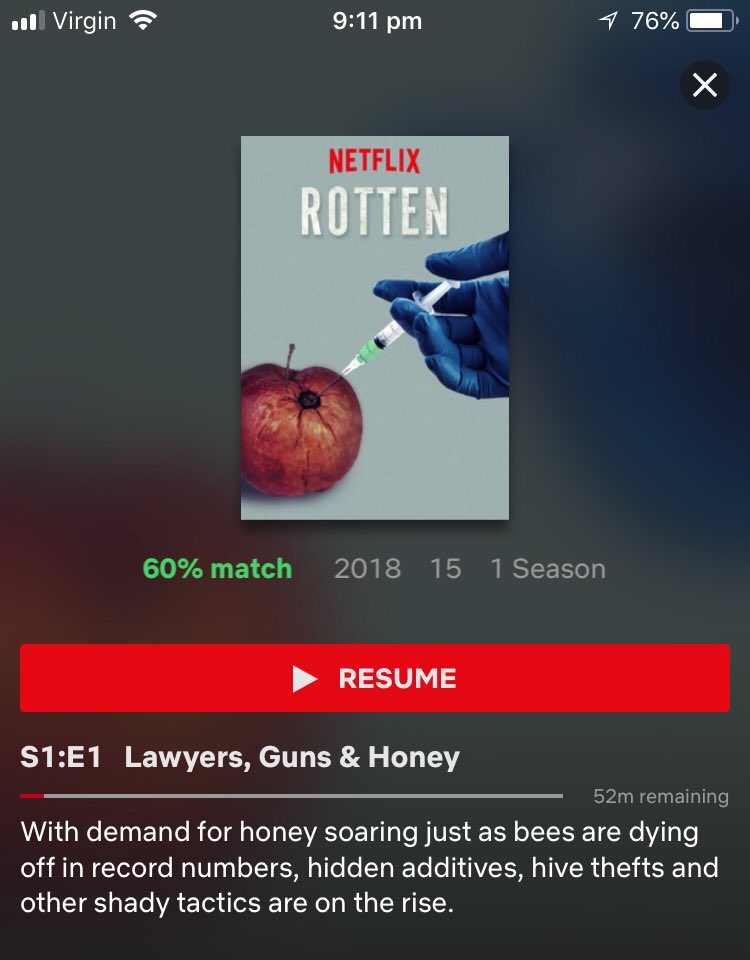 atsmt12's tweet photo. Just started watching Rotten on Netflix - has anyone else watched it? Also if you have any recommendations for good docs on Netflix UK I would be grateful! #rotten #vegan #plantbased #Sustainability https://t.co/nJtuoDEGEW