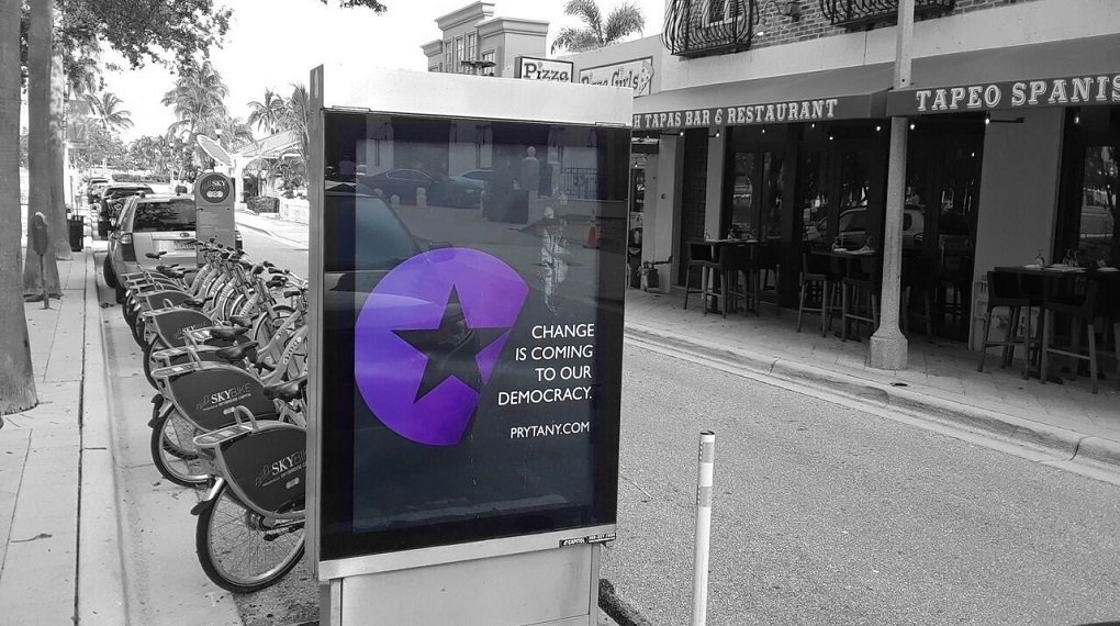 capitoloutdoor's tweet photo. The countdown continues...Change is coming to our democracy.
#Prytany is #ooh on #adpanels in #WestPalmBeach. #thePrytany #westpalmbeach #GoWherethePeopleAre @thePrytany https://t.co/IhQtxZxUaU https://t.co/zukY3zItnk
