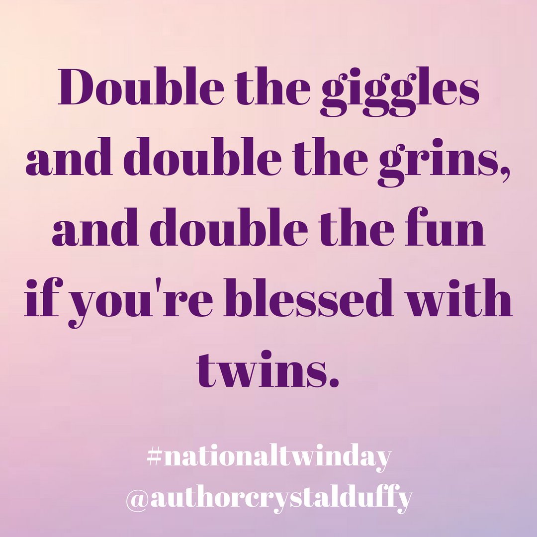CrystalDuffyTTT's tweet photo. Do you know someone who is a parent of twins? Share and tag to wish them a Happy National Twins Day! #nationaltwinsday #nationaltwinday #twins #twinning #parentsofmultiples #parentsoftwins https://t.co/G8oNIukq8g