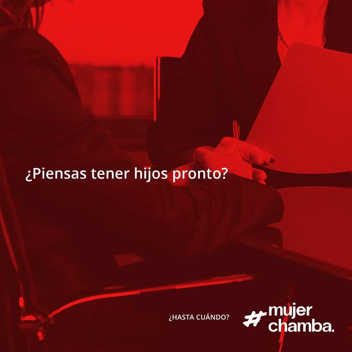 mujerchamba's tweet photo. Hablamos con #MujeresChamba a las que les hicieron preguntas machistas durante sus entrevistas de trabajo. Una de ellas fue: ¿Piensas tener hijos pronto?
¿Te ha pasado algo similar? ¿Cuál crees que es la mejor forma de responder en esta situación? https://t.co/FwLgxcbrIL