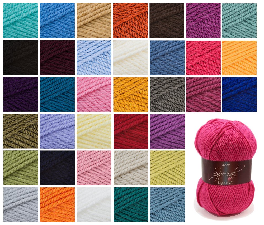 Stylecraft Special Aran Colour Chart