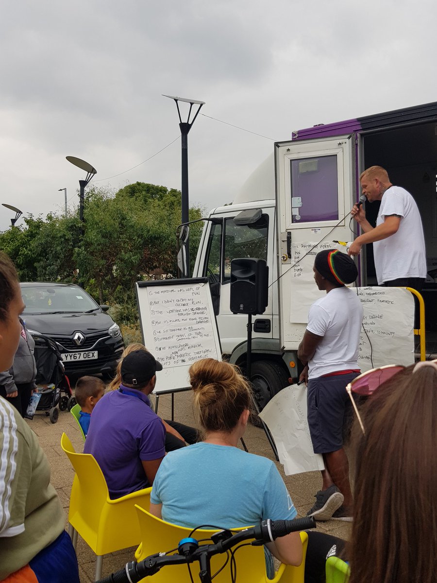 thehullwewant's tweet photo. Thank you to: @freedomcentrehu for hosting Feast in the East &amp; @TimeBank_HER &amp; @emsyorkshire @FreedomFestHull @ArtlinkHull for feeding &amp; the @bus_hull for entertaining everyone &amp; @YwcdU students for helping #thehullwewant gather dreams &amp; people of Preston Road for coming along👍 https://t.co/uFjJGYFMs2