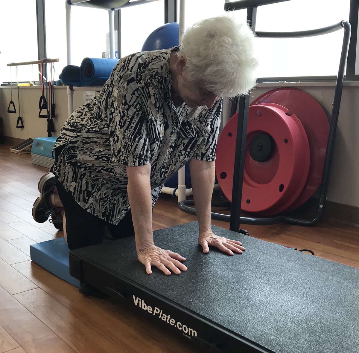 Osteoporosis Success Story!!
My client used The VibePlate 3 x’s a week, 10 min. a x, for 1 year.  Bone density in hip increased 8.6% and other areas maintained, which allows her to continue to stay off medication for the next year.