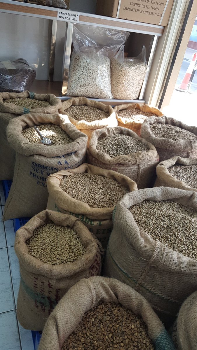New inventory. Uganda, Ethiopian Sidamo; Harrar, Nicaraguan, Mexican &amp; Indian speciality grade arabica. #FridayFeeling #coffee #dubai