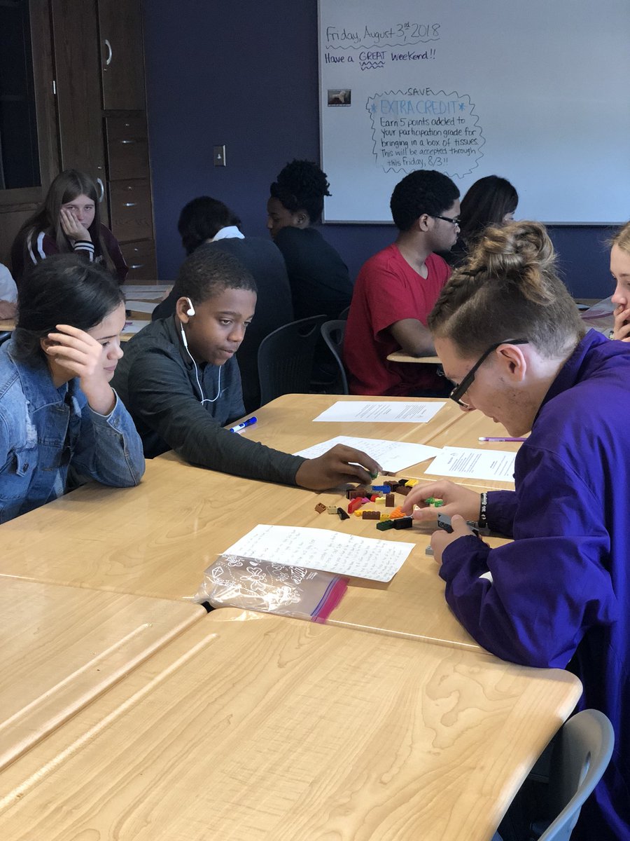 MrsWinstonBDU's tweet photo. Using Lego’s to teach the importance of the steps of the scientific method in Psychology! #HappyFriyay @david_sekulaBDU @radaugherty https://t.co/oVf1YD1En5