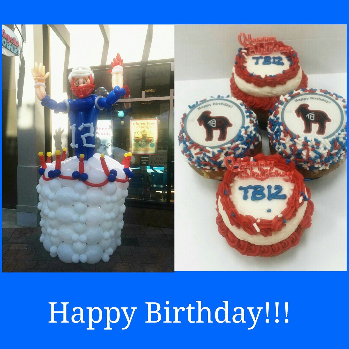 Cupcake Charlie S On Twitter Wishing Tom Brady The Goat A Very Happy Birthday Come Check Out The Life Size Brady Balloon And Pick Up Some Brady Birthday Cupcakes Goat Patriots Https T Co I54gag1eug