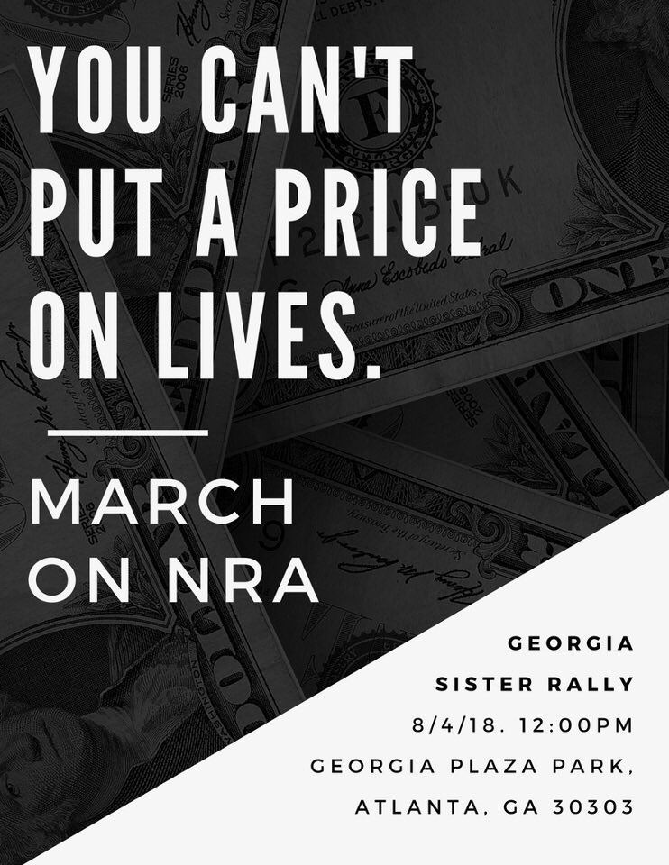 timeforchangega's tweet photo. ATLANTA– RISE UP‼️
WHAT: @MarchOnNRA Sister Rally
WHEN: Noon TOMORROW
WHERE: Georgia Plaza Park on Mitchell St. (Directly in front of Atlanta City Hall and down the street from the State Capitol)

RSVP NOW! ⬇️
https://t.co/DXdR3Prd1t https://t.co/dGPEyWFug1