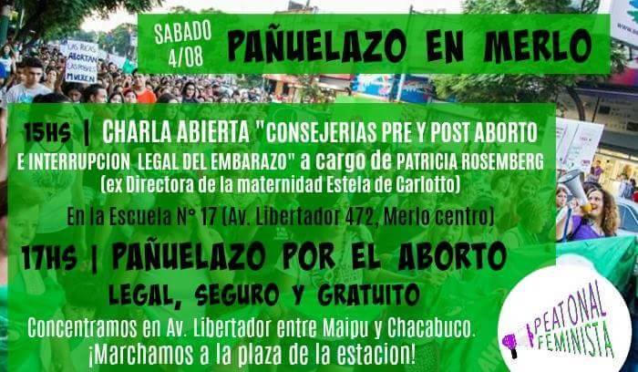 generosne_merlo's tweet photo. Mañana #Pañuelazo en Merlo, para que el Aborto Legal, Seguro y Gratuito #SeaLey
- 15 hs charla abierta sobre Consejerías pre y post aborto a cargo de la Dra. Patricia Rosemberg.
- 17 hs Concentramos para marchar por la Av. del Libertador hasta la N. Kirchner
¡Trae tu pañuelo! 💚 https://t.co/fjavyDruiS