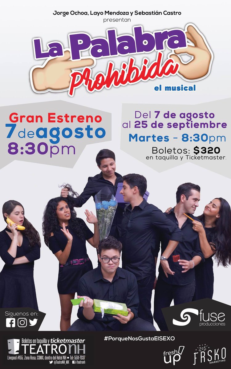 LondonTeatro's tweet photo. #FelizFinde te han hecho esta pregunta: ¿cómo nacen los bebés? 

@LaPalabramx te pondrá a reír con las situaciones incomodas, que surgen con esta palabra prohibida. 

Estreno 7 de agosto. #FelizViernes https://t.co/W5RAGwblgc