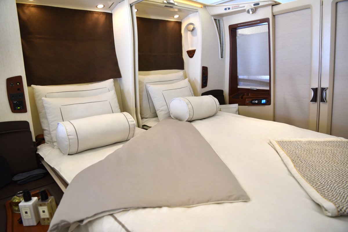 OnBusinessClass's tweet photo. Check out Hi Fly Airlines' new Airbus 380. #businessclass https://t.co/o2G4bth719
