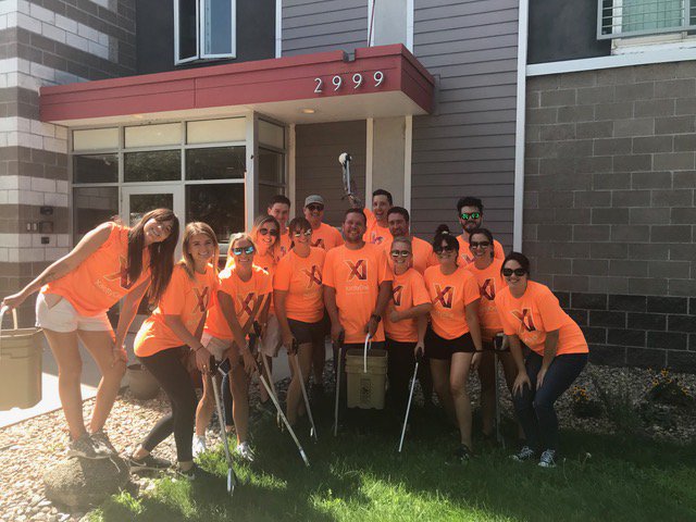 XactlyOne's tweet photo. Sending a big "shout out" to the Xactly Denver Engineering and HR teams! During their joint volunteer event, they knocked out 8 solid blocks of clean up in the Denver heat! Love those shirts!! #XactlyOne #XactlyLovesMe #DenverAdoptASpot https://t.co/4YEZKTQLc3