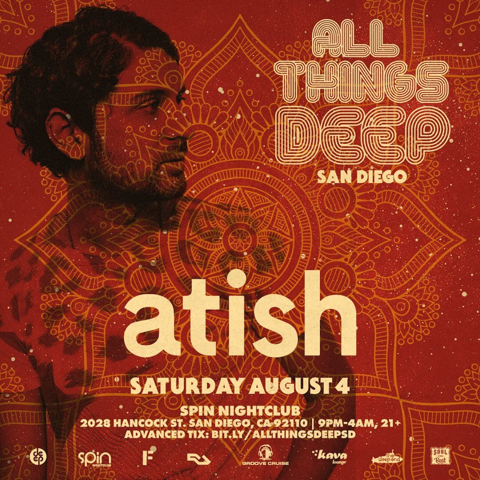 atishmusic's tweet photo. Looking forward to returning to Spin #SanDiego tomorrow for #AllThingsDeep! I'll be joined by some awesome folks including Modd, Marques Wyatt and Justin Campbell.

Hope to see you there: https://t.co/b1rDJQtkU8 https://t.co/0tV4Q2RWeQ