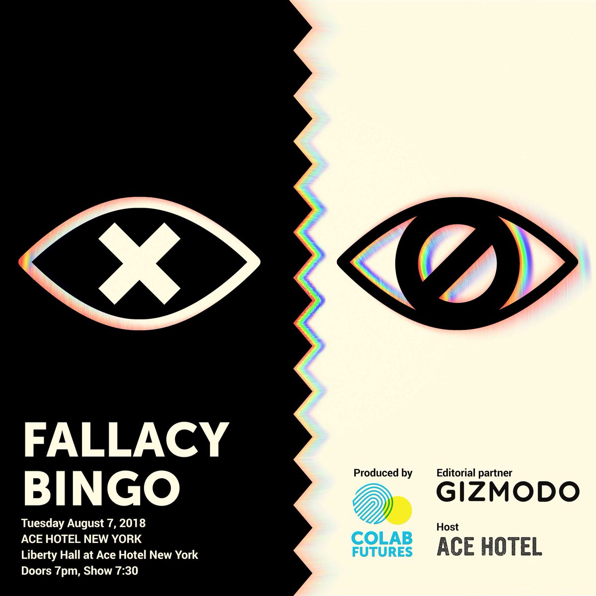 krening's tweet photo. Join me & @Gizmodo 8/7 @acehotelnewyork for a look at logical fallacies the fun wayโthrough bingo! Guests: @bethelderkin, @rajsivaraman, @ryanfmandelbaum, @kellybourdet. Topics: "People I Hate" "GMOs: Yay or Nay" & more! Free! #FallacyBingo
Info & RSVP:
https://t.co/a7IV98tife https://t.co/wFdNz5Ib3w